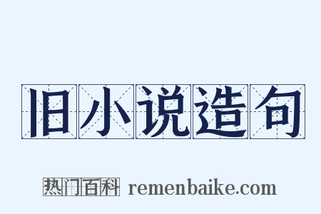 旧小说造句是什么意思的图片